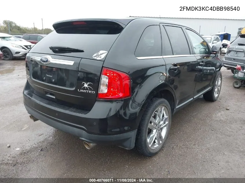 2013 Ford Edge Limited VIN: 2FMDK3KC4DBB98540 Lot: 40766071