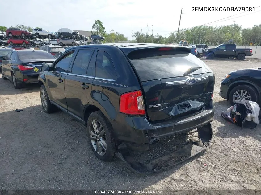 2013 Ford Edge Limited VIN: 2FMDK3KC6DBA79081 Lot: 40774838