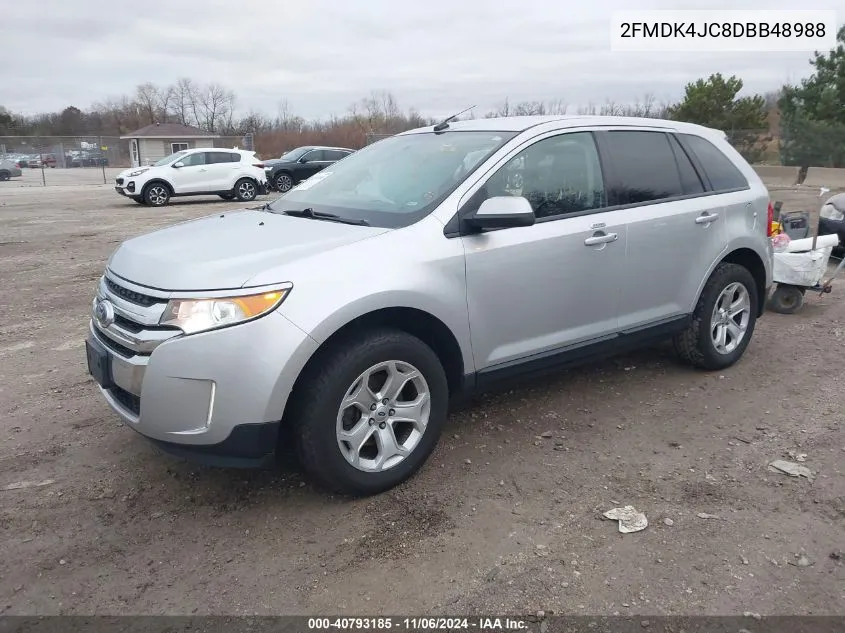 2013 Ford Edge Sel VIN: 2FMDK4JC8DBB48988 Lot: 40793185