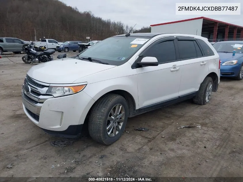 2013 Ford Edge Sel VIN: 2FMDK4JCXDBB77487 Lot: 40821518