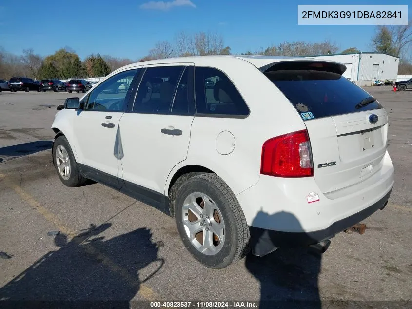 2013 Ford Edge Se VIN: 2FMDK3G91DBA82841 Lot: 40823537