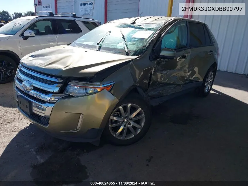 2013 Ford Edge Sel VIN: 2FMDK3JCXDBB90797 Lot: 40824855