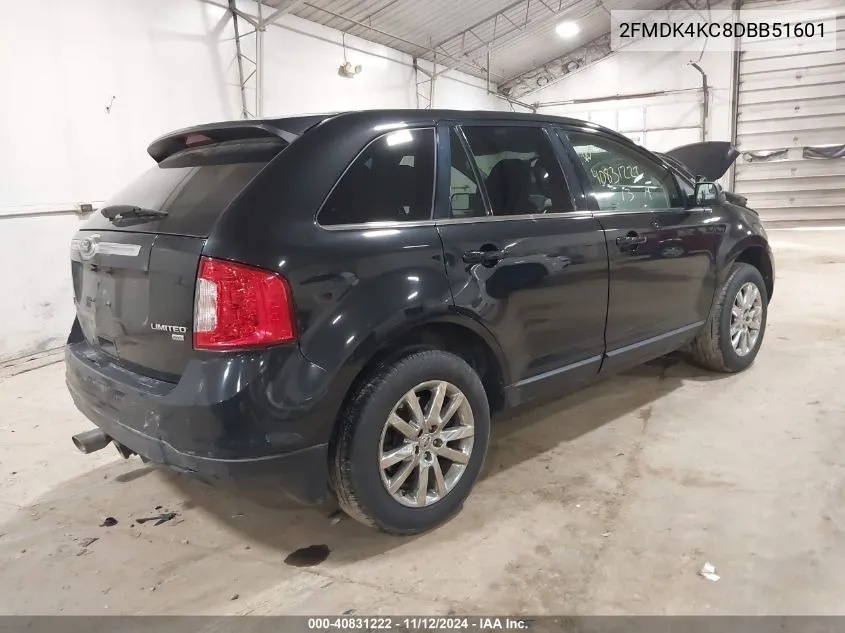 2013 Ford Edge Limited VIN: 2FMDK4KC8DBB51601 Lot: 40831222