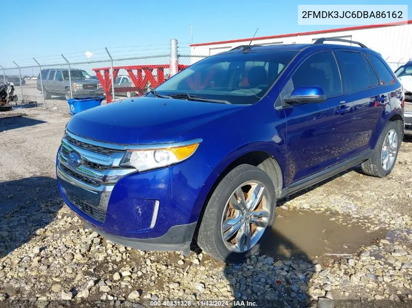 2013 Ford Edge Sel VIN: 2FMDK3JC6DBA86162 Lot: 40831328