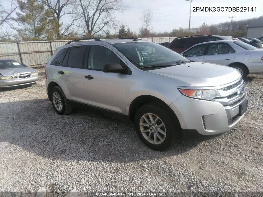 2013 Ford Edge Se VIN: 2FMDK3GC7DBB29141 Lot: 40864640