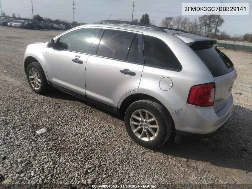 2013 Ford Edge Se VIN: 2FMDK3GC7DBB29141 Lot: 40864640