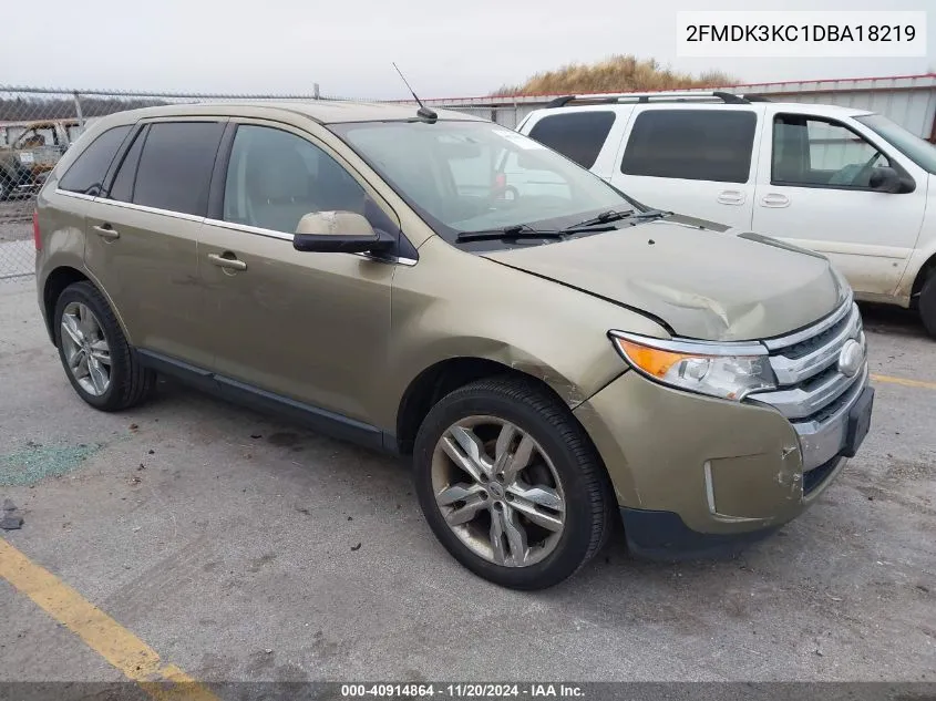 2013 Ford Edge Limited VIN: 2FMDK3KC1DBA18219 Lot: 40914864