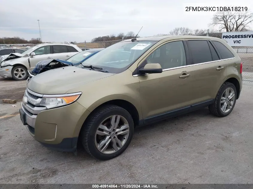 2013 Ford Edge Limited VIN: 2FMDK3KC1DBA18219 Lot: 40914864