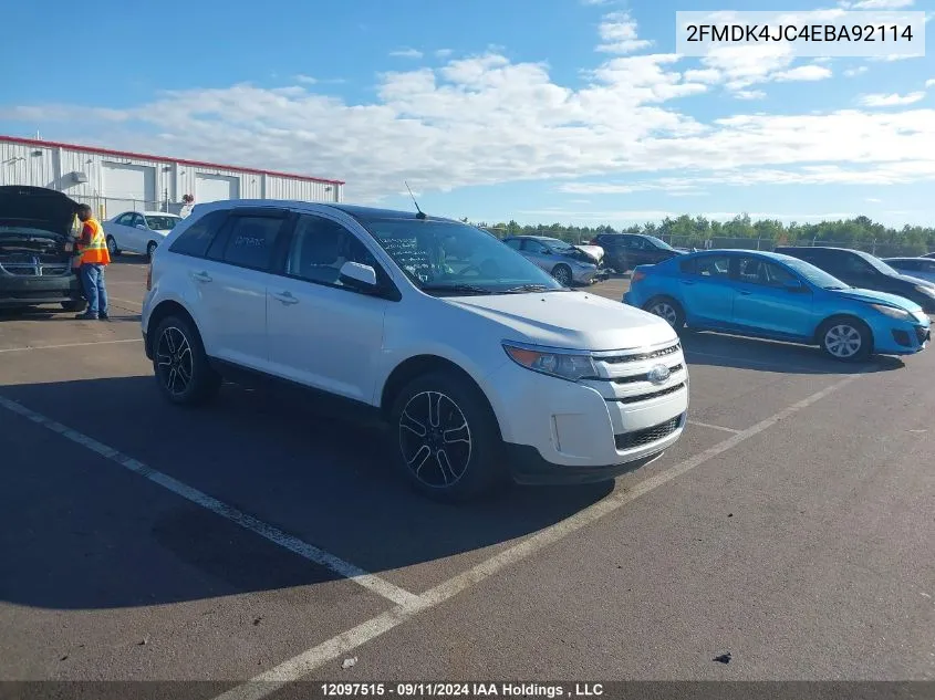 2014 Ford Edge Sel VIN: 2FMDK4JC4EBA92114 Lot: 12097515