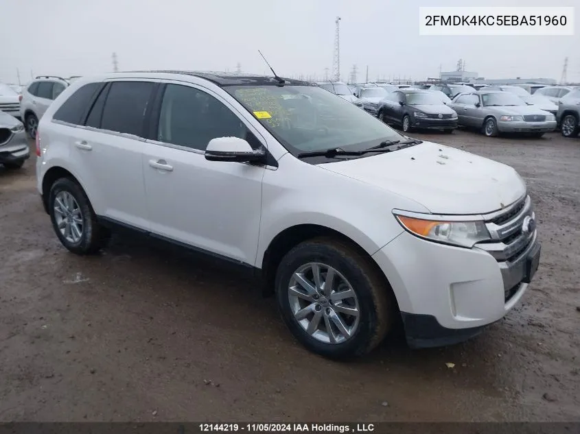 2014 Ford Edge Limited VIN: 2FMDK4KC5EBA51960 Lot: 12144219