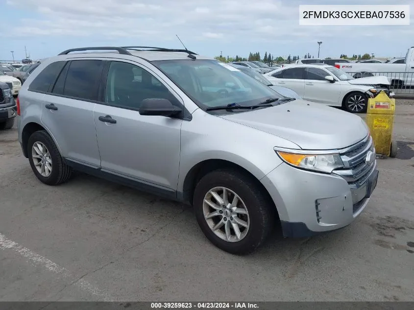 2014 Ford Edge Se VIN: 2FMDK3GCXEBA07536 Lot: 39259623