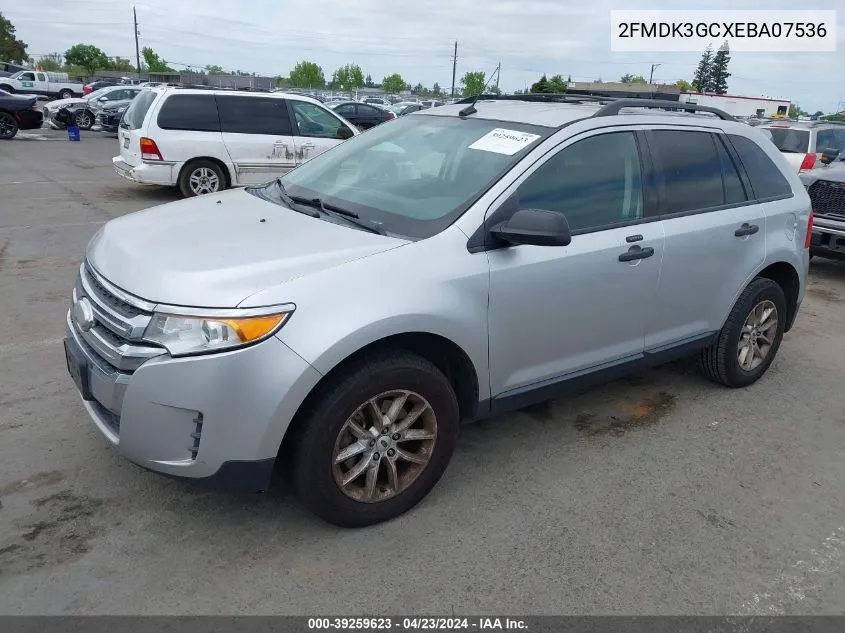 2014 Ford Edge Se VIN: 2FMDK3GCXEBA07536 Lot: 39259623