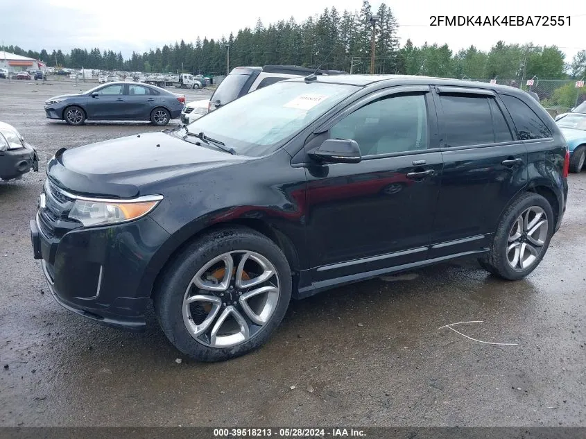 2FMDK4AK4EBA72551 2014 Ford Edge Sport