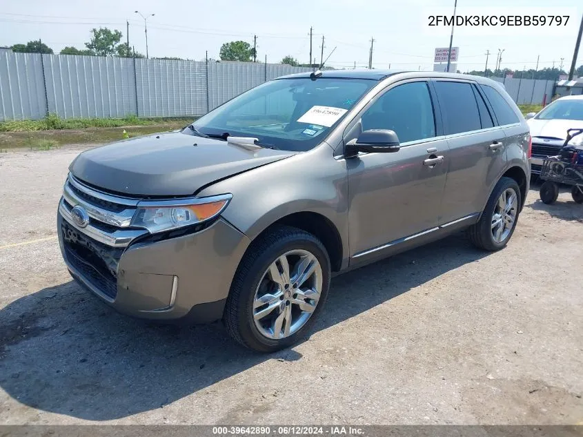 2014 Ford Edge Limited VIN: 2FMDK3KC9EBB59797 Lot: 39642890