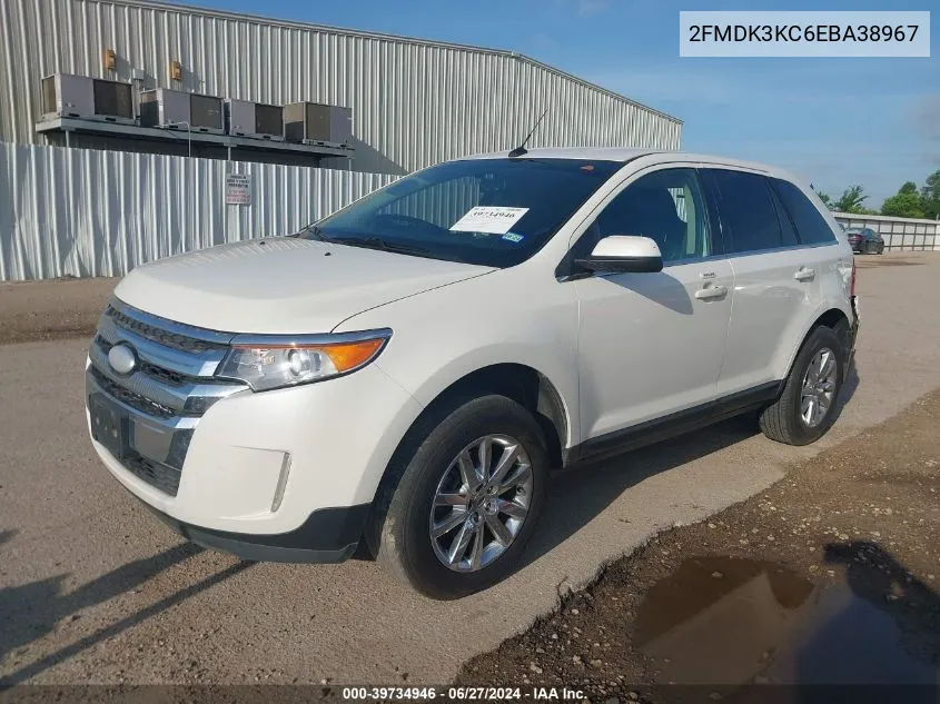 2014 Ford Edge Limited VIN: 2FMDK3KC6EBA38967 Lot: 39734946