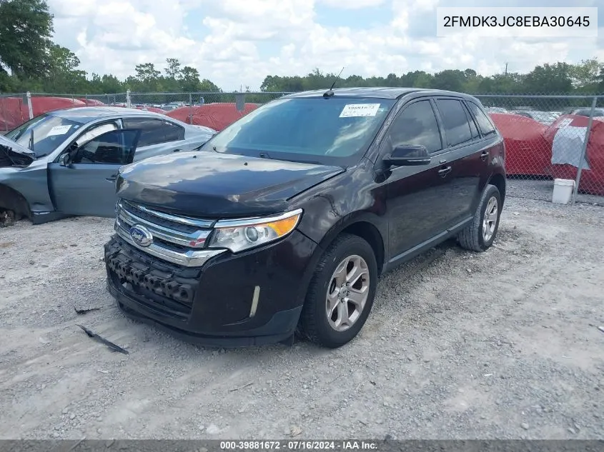 2014 Ford Edge Sel VIN: 2FMDK3JC8EBA30645 Lot: 39881672