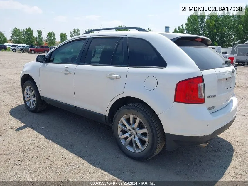 2014 Ford Edge Sel VIN: 2FMDK3JC2EBA17938 Lot: 39934648