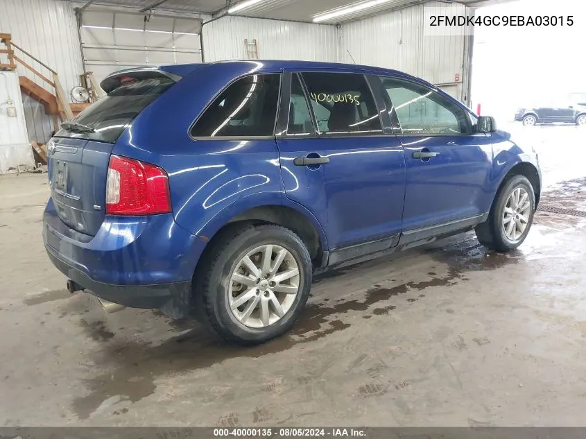 2FMDK4GC9EBA03015 2014 Ford Edge Se