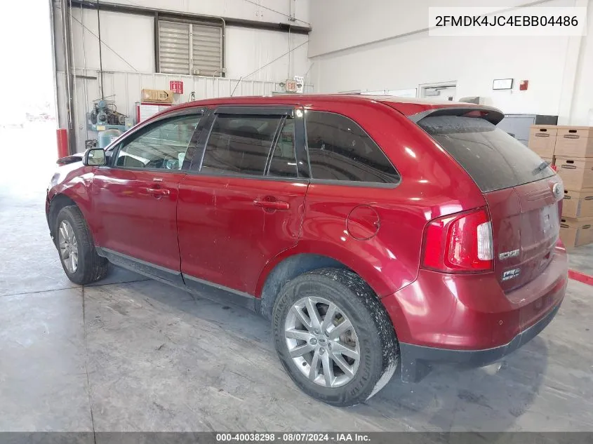 2014 Ford Edge Sel VIN: 2FMDK4JC4EBB04486 Lot: 40038298