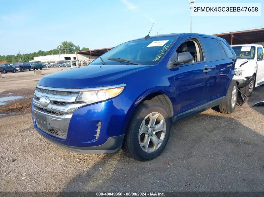 2FMDK4GC3EBB47658 2014 Ford Edge Se