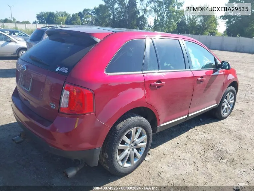 2014 Ford Edge Sel VIN: 2FMDK4JCXEBA29535 Lot: 40074926