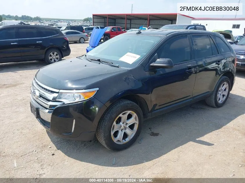 2014 Ford Edge Sel VIN: 2FMDK4JC0EBB30048 Lot: 40114308