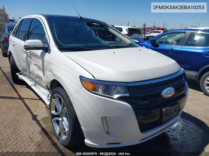 2014 Ford Edge Sport VIN: 2FMDK3AK2EBA10253 Lot: 40204975