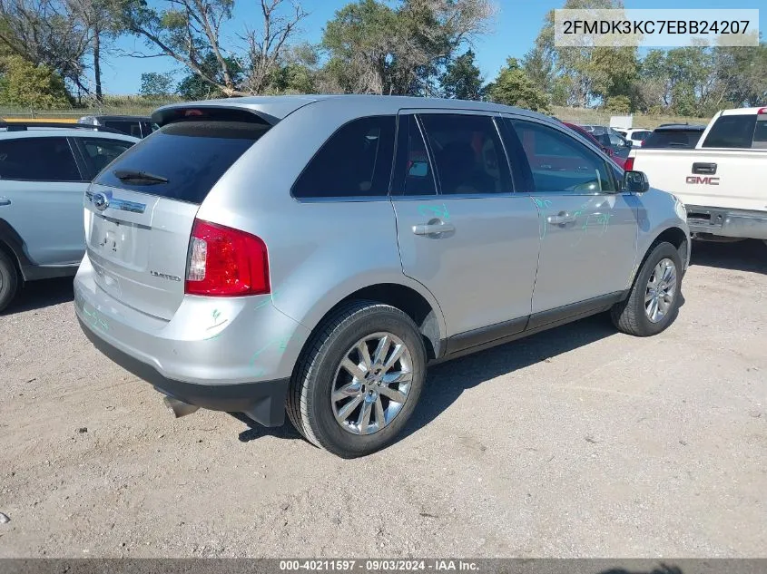 2014 Ford Edge Limited VIN: 2FMDK3KC7EBB24207 Lot: 40211597