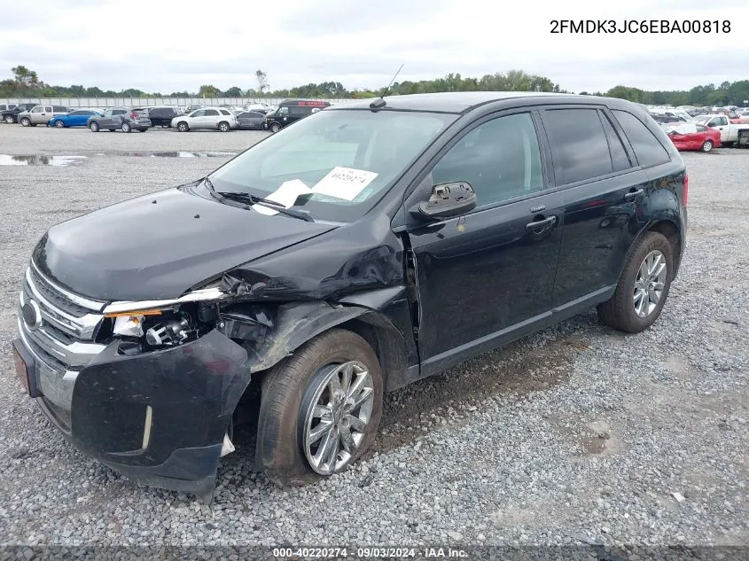 2014 Ford Edge Sel VIN: 2FMDK3JC6EBA00818 Lot: 40220274