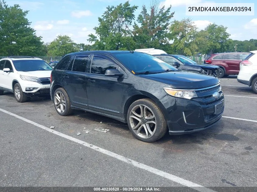 2014 Ford Edge Sport VIN: 2FMDK4AK6EBA93594 Lot: 40230528