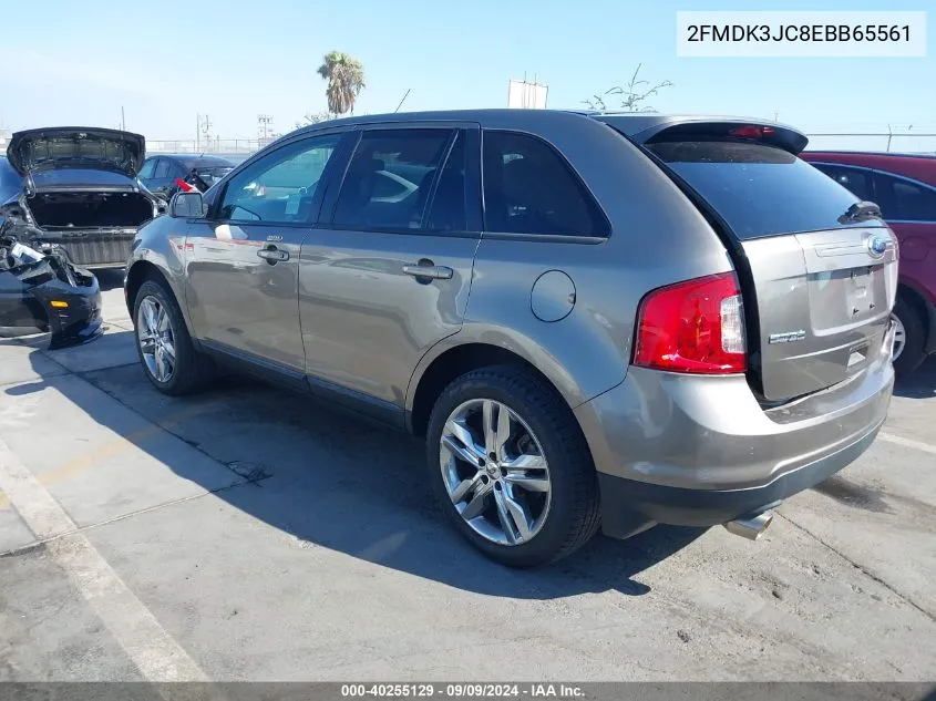 2014 Ford Edge Sel VIN: 2FMDK3JC8EBB65561 Lot: 40255129