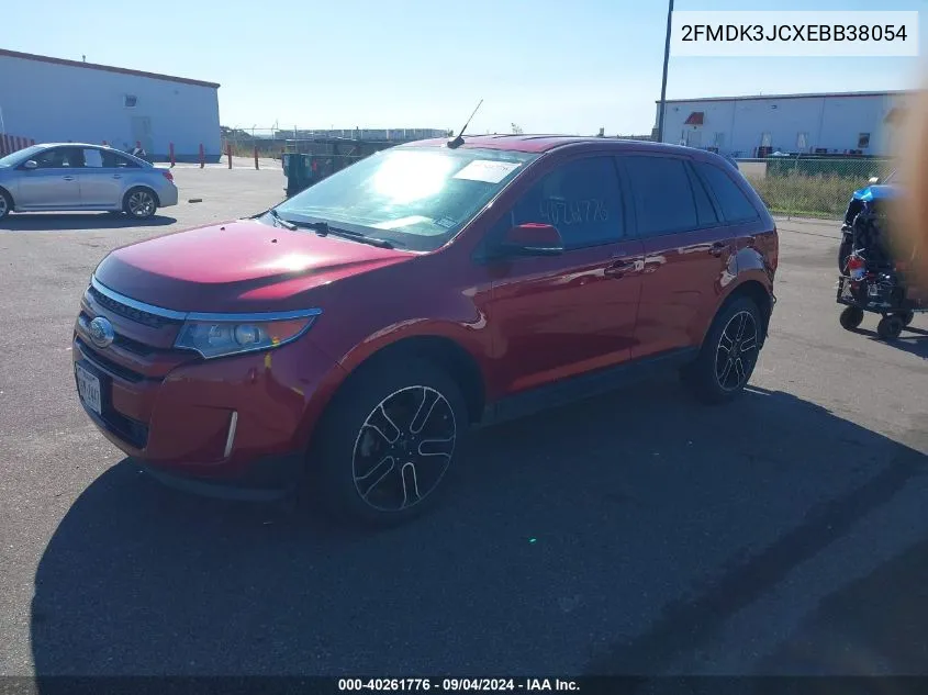 2014 Ford Edge Sel VIN: 2FMDK3JCXEBB38054 Lot: 40261776