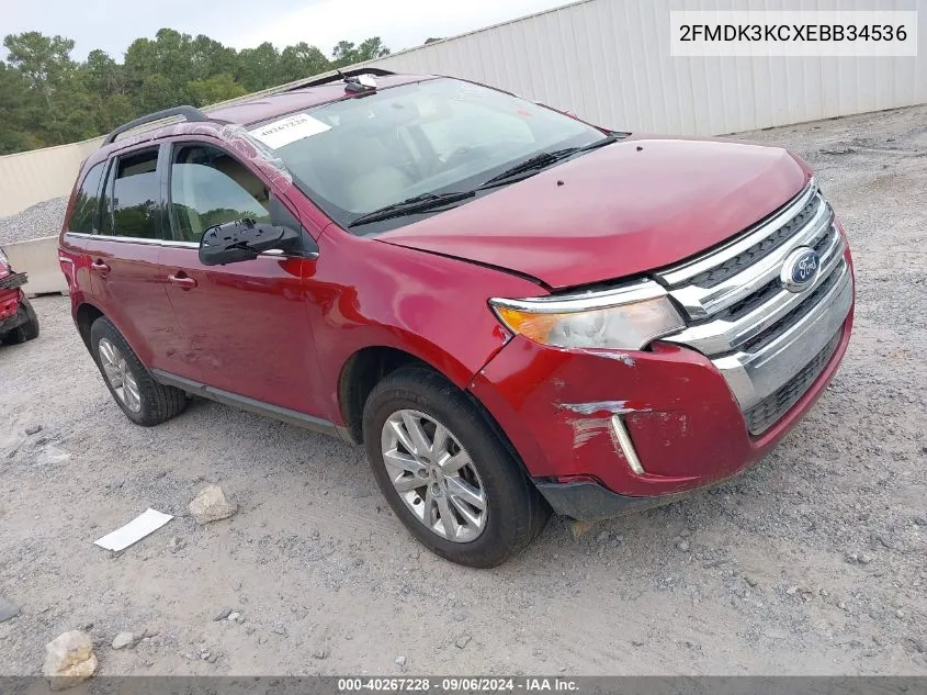 2014 Ford Edge Limited VIN: 2FMDK3KCXEBB34536 Lot: 40267228