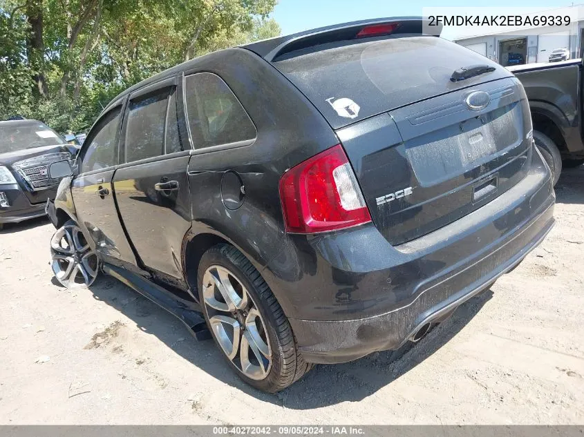 2014 Ford Edge Sport VIN: 2FMDK4AK2EBA69339 Lot: 40272042