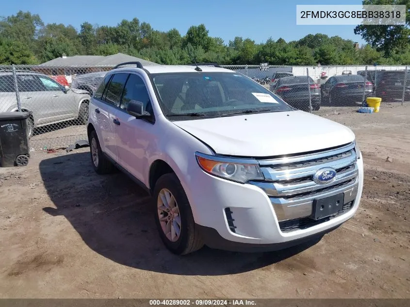 2FMDK3GC8EBB38318 2014 Ford Edge Se