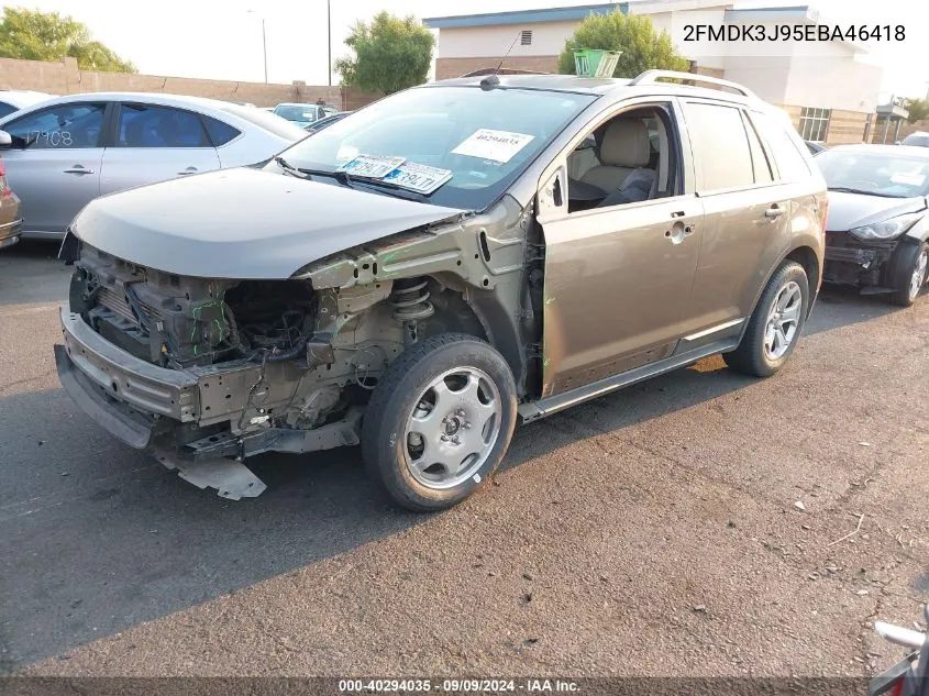 2014 Ford Edge Sel VIN: 2FMDK3J95EBA46418 Lot: 40294035