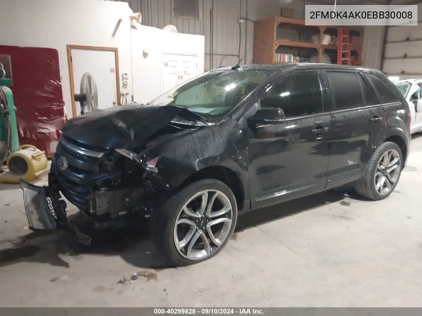 2FMDK4AK0EBB30008 2014 Ford Edge Sport