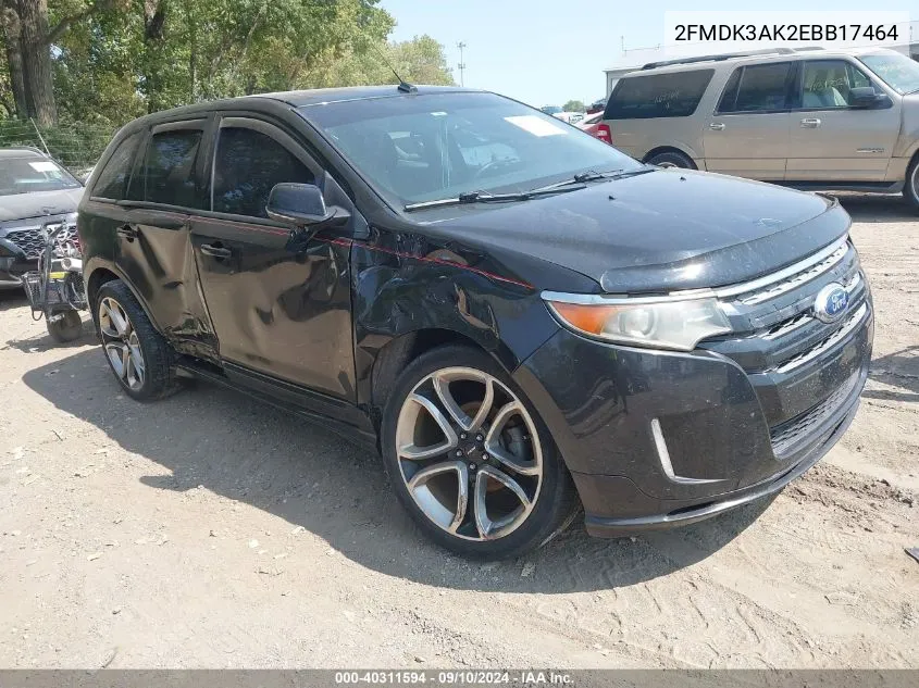 2014 Ford Edge Sport VIN: 2FMDK3AK2EBB17464 Lot: 40311594