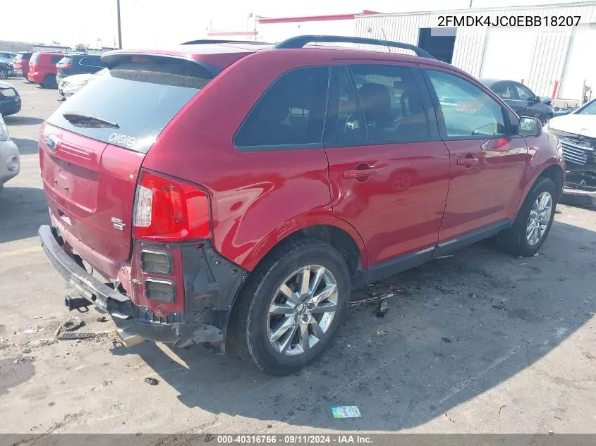 2014 Ford Edge Sel VIN: 2FMDK4JC0EBB18207 Lot: 40316766