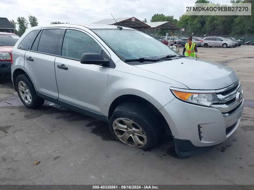 2014 Ford Edge Se VIN: 2FMDK4GC9EBB27270 Lot: 40335861