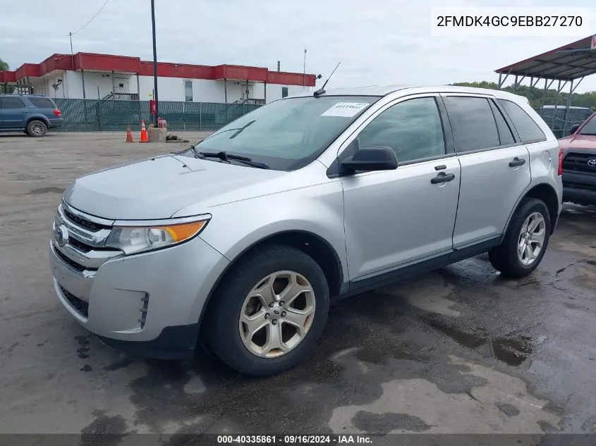 2014 Ford Edge Se VIN: 2FMDK4GC9EBB27270 Lot: 40335861