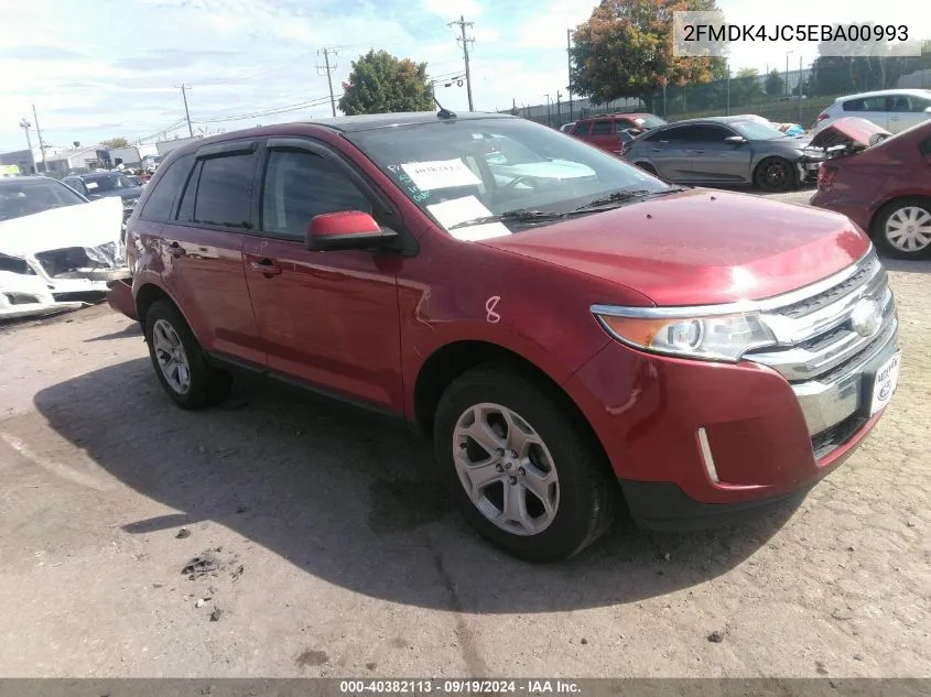 2014 Ford Edge Sel VIN: 2FMDK4JC5EBA00993 Lot: 40382113