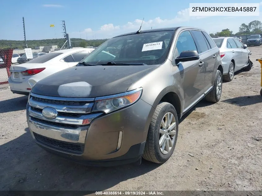 2014 Ford Edge Limited VIN: 2FMDK3KCXEBA45887 Lot: 40388614