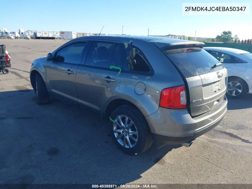 2014 Ford Edge Sel VIN: 2FMDK4JC4EBA50347 Lot: 40388971