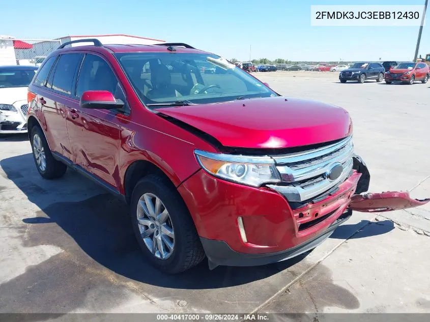 2014 Ford Edge Sel VIN: 2FMDK3JC3EBB12430 Lot: 40417000