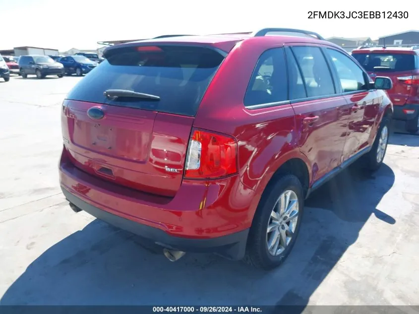 2014 Ford Edge Sel VIN: 2FMDK3JC3EBB12430 Lot: 40417000