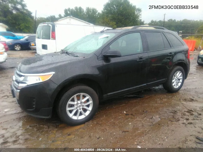 2014 Ford Edge Se VIN: 2FMDK3GC0EBB33548 Lot: 40434608