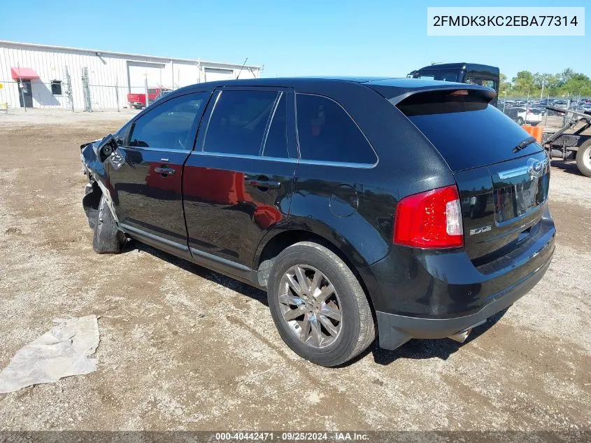 2014 Ford Edge Limited VIN: 2FMDK3KC2EBA77314 Lot: 40442471