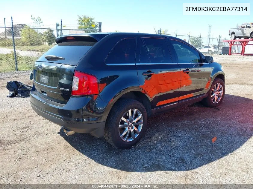 2014 Ford Edge Limited VIN: 2FMDK3KC2EBA77314 Lot: 40442471