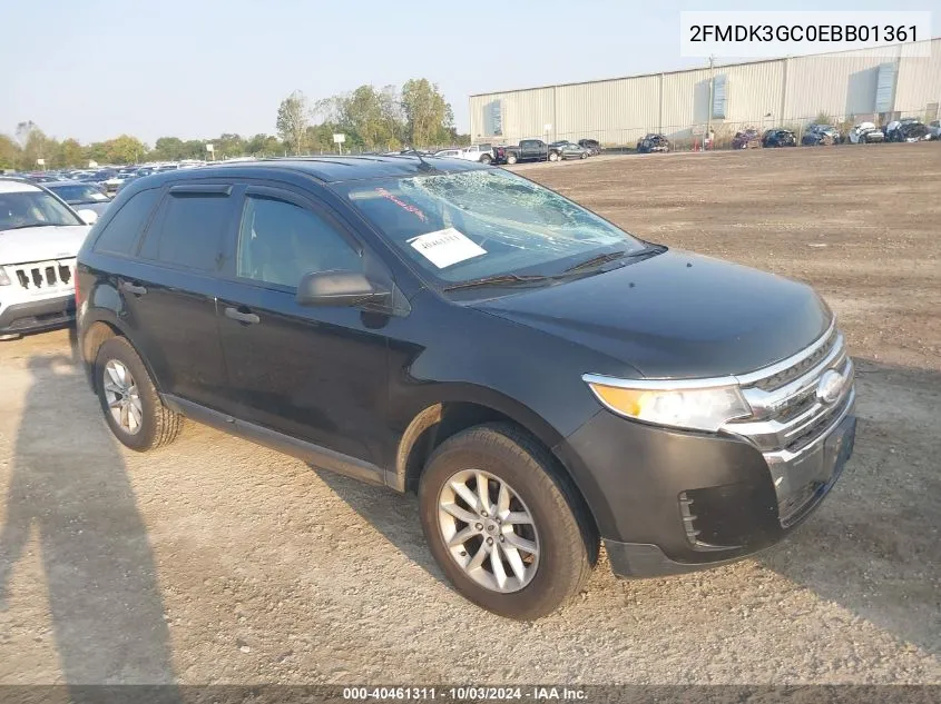 2014 Ford Edge Se VIN: 2FMDK3GC0EBB01361 Lot: 40461311